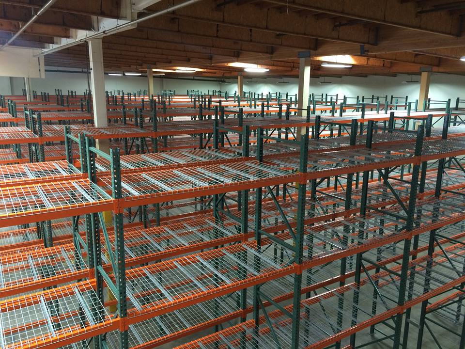 Pallet Rack system in an industrial warehouse